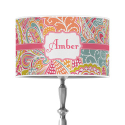 Abstract Foliage 12" Drum Lamp Shade - Poly-film (Personalized)