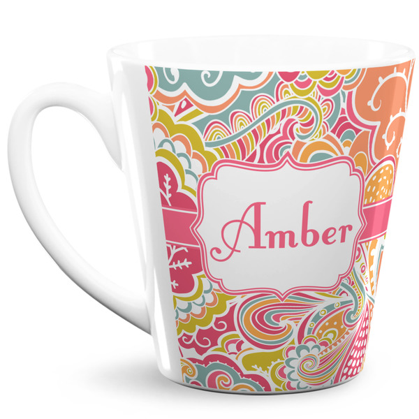Custom Abstract Foliage 12 Oz Latte Mug (Personalized)