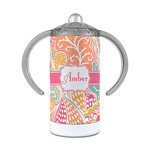 Abstract Foliage 12 oz Stainless Steel Sippy Cup (Personalized)