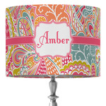 Abstract Foliage 16" Drum Lamp Shade - Fabric (Personalized)