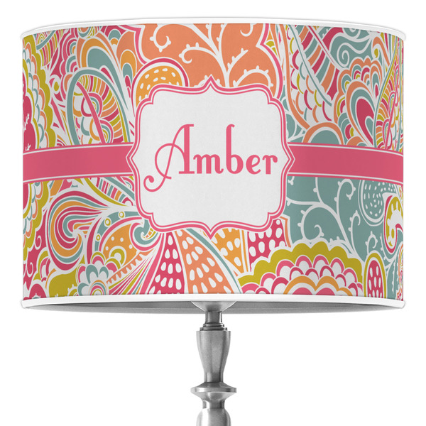 Custom Abstract Foliage Drum Lamp Shade (Personalized)