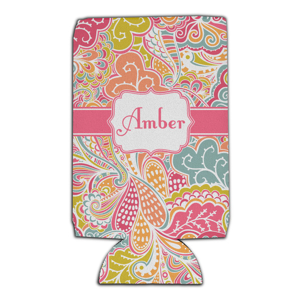 Abstract Foliage 16oz Can Sleeve - Set of 4 - FRONT