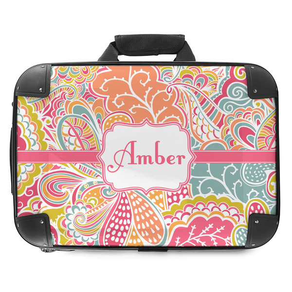 Custom Abstract Foliage Hard Shell Briefcase - 18" (Personalized)