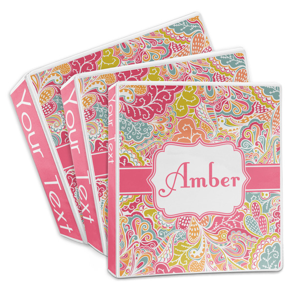 Custom Abstract Foliage 3-Ring Binder (Personalized)