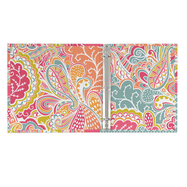 Abstract Foliage 3 Ring Binders - Full Wrap - 1" - OPEN INSIDE