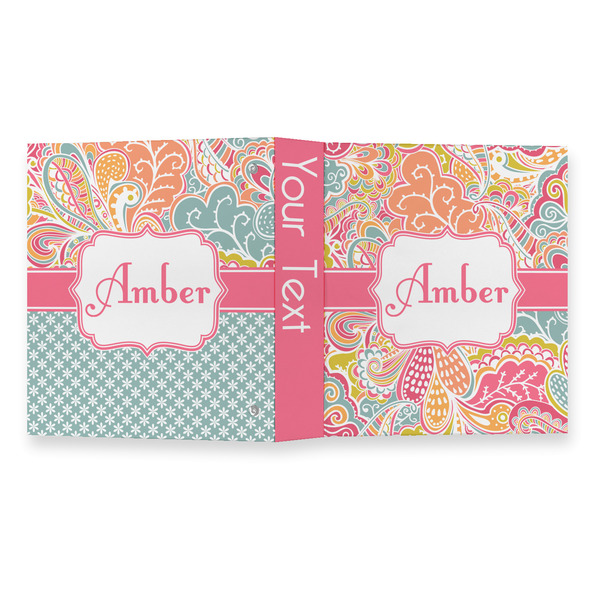 Abstract Foliage 3 Ring Binders - Full Wrap - 1" - OPEN OUTSIDE