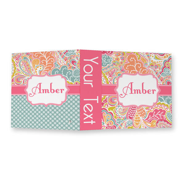 Abstract Foliage 3 Ring Binders - Full Wrap - 2" - OPEN OUTSIDE