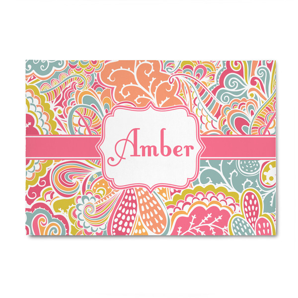 Custom Abstract Foliage 4' x 6' Patio Rug (Personalized)