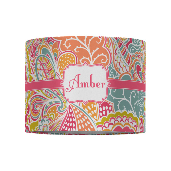 Abstract Foliage 8" Drum Lampshade - FRONT (Fabric)