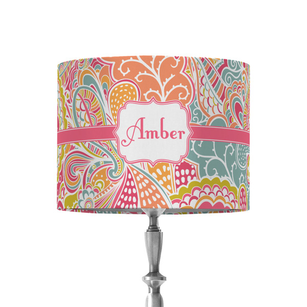 Custom Abstract Foliage 8" Drum Lamp Shade - Fabric (Personalized)