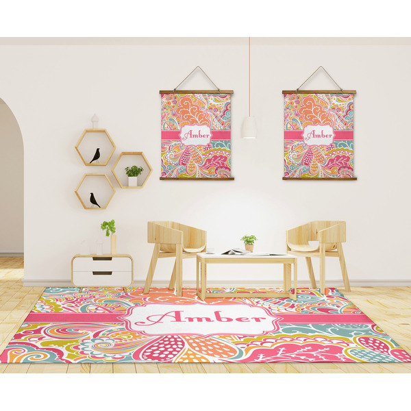 Abstract Foliage 8'x10' Indoor Area Rugs - IN CONTEXT