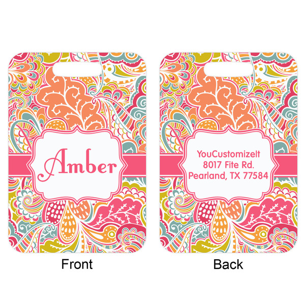 Abstract Foliage Aluminum Luggage Tag (Front + Back)