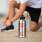 Abstract Foliage Aluminum Water Bottle - Silver LIFESTYLE