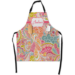 Abstract Foliage Apron With Pockets w/ Name or Text