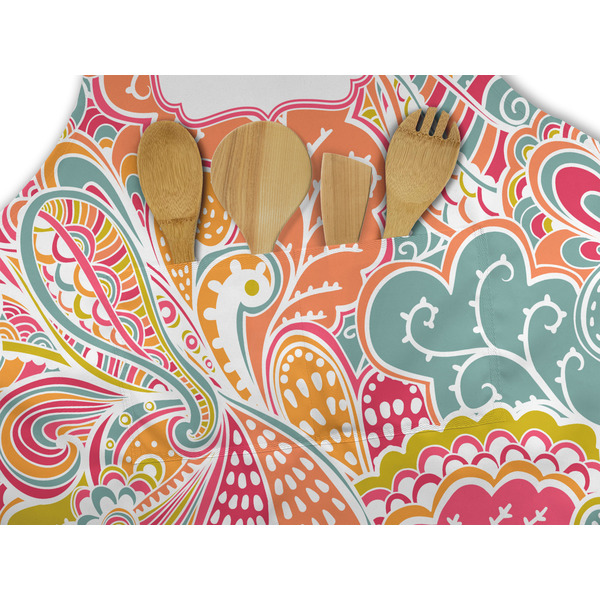 Abstract Foliage Apron - Pocket Detail with Props