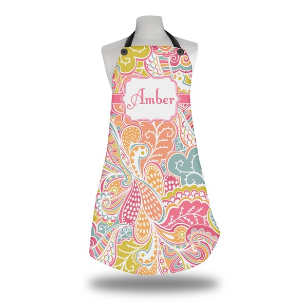 Custom Abstract Foliage Apron w/ Name or Text