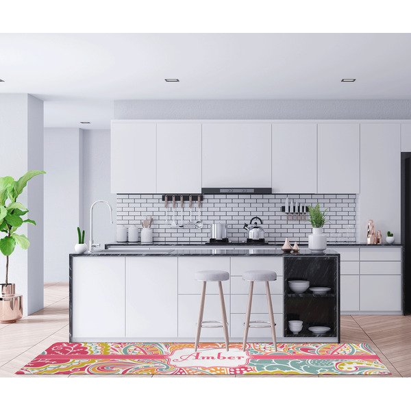 Abstract Foliage Area Rug Sizes