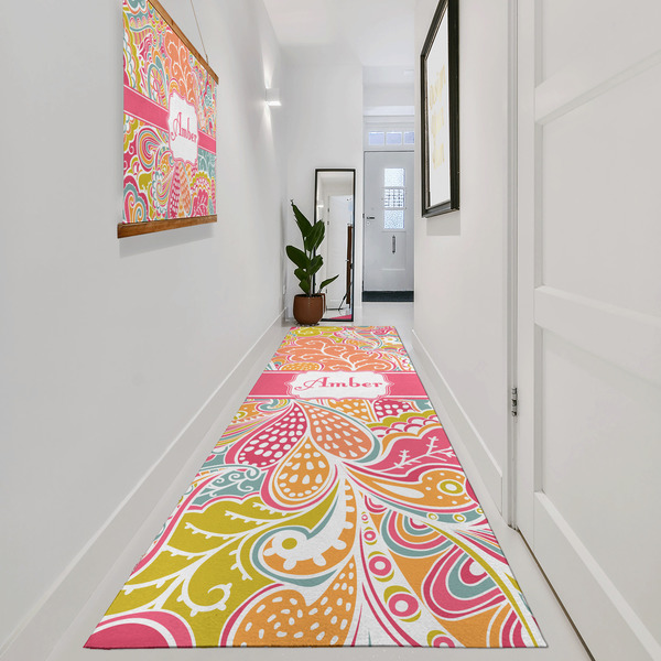 Abstract Foliage Area Rug Sizes - In Context (vertical)