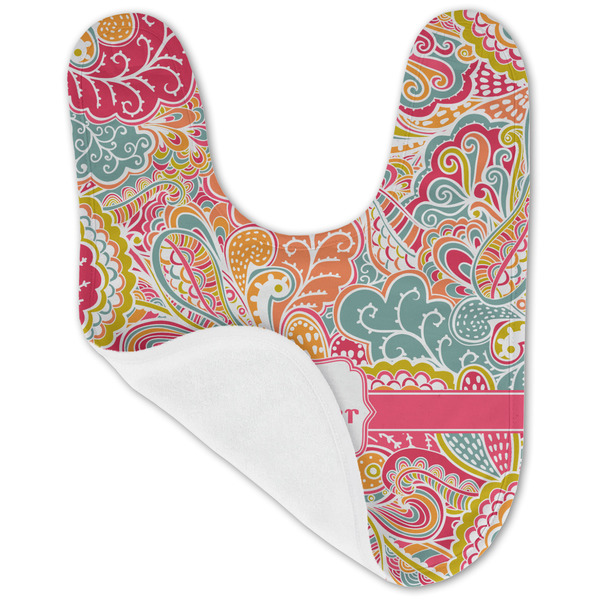 Abstract Foliage Baby Bib - AFT folded
