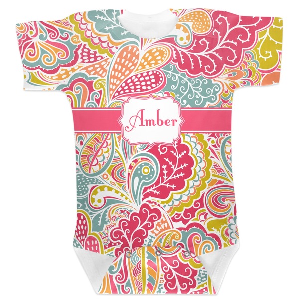 Custom Abstract Foliage Baby Bodysuit 0-3 (Personalized)