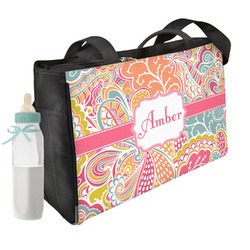 Abstract Foliage Diaper Bag w/ Name or Text