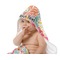 Abstract Foliage Baby Hooded Towel on Child