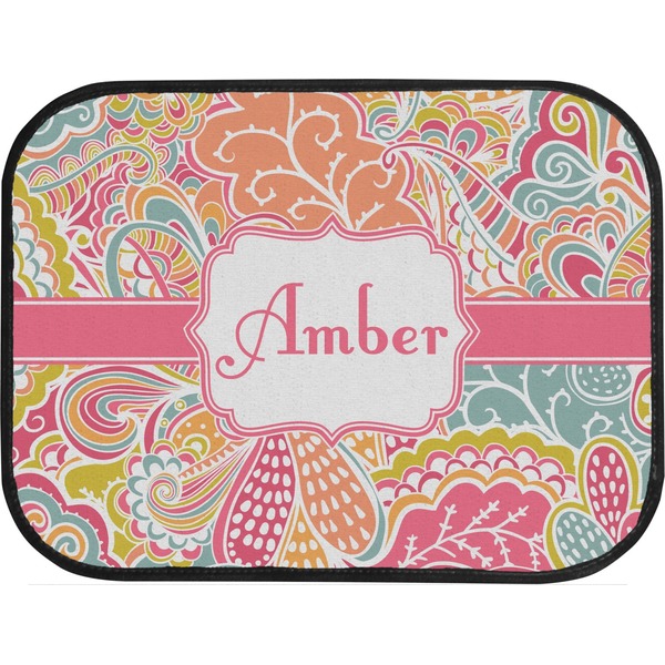 Abstract Foliage Back Seat Car Mat