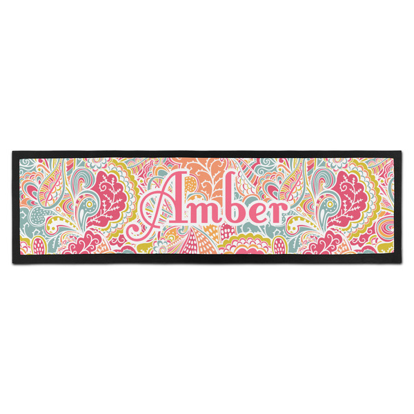 Custom Abstract Foliage Bar Mat - Large (Personalized)