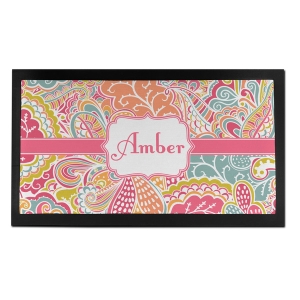 Abstract Foliage Bar Mat - Small - FRONT