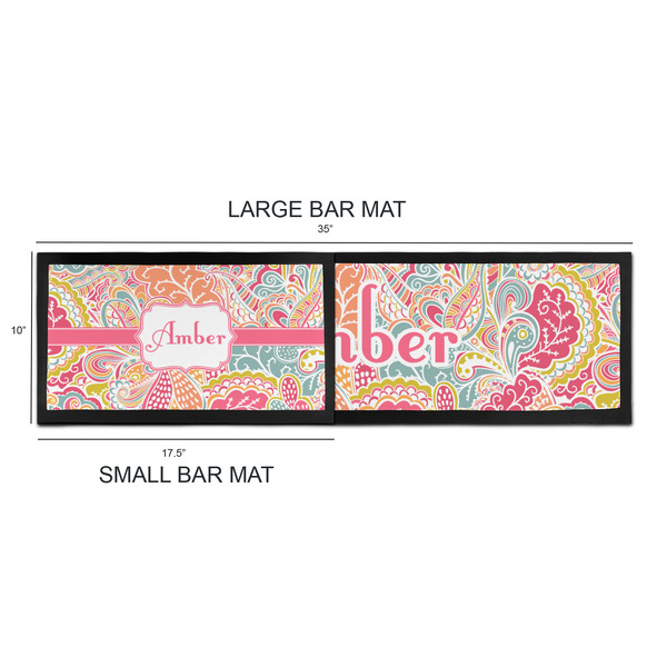 Abstract Foliage Bar Mats - Sizing Chart