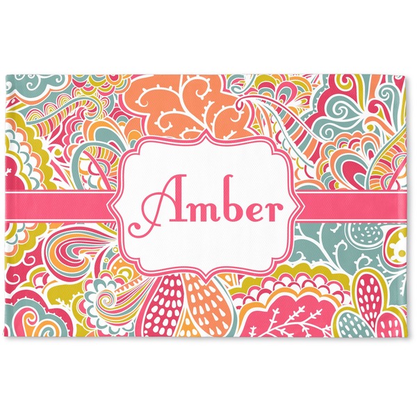 Custom Abstract Foliage Woven Mat (Personalized)