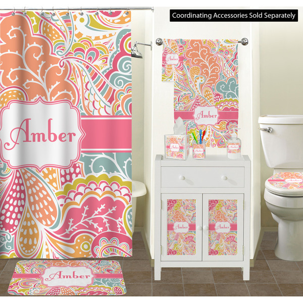 Abstract Foliage Bathroom Scene