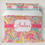 Abstract Foliage Duvet Cover Set - King (Personalized)