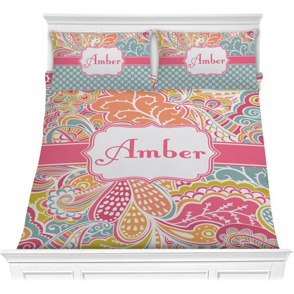 Custom Abstract Foliage Comforter Set - Full / Queen (Personalized)