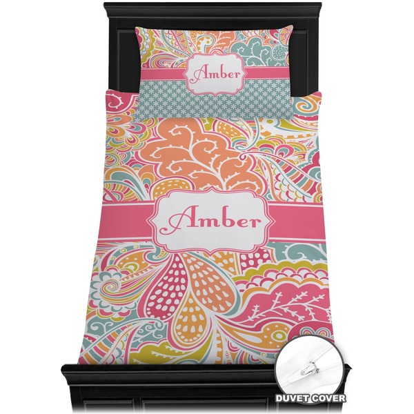 Abstract Foliage Bedding Set (Twin) - Duvet