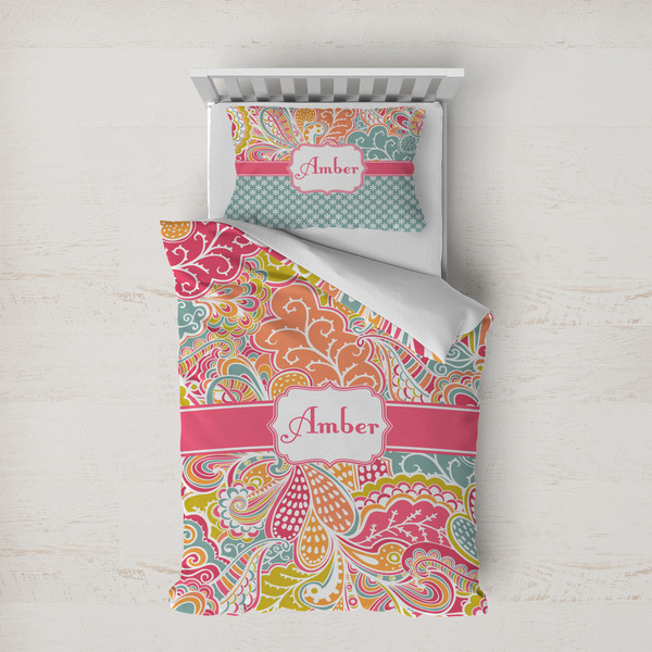 Custom Abstract Foliage Duvet Cover Set - Twin XL (Personalized)