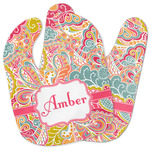 Abstract Foliage Baby Bib w/ Name or Text