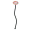 Abstract Foliage Black Plastic 7" Stir Stick - Oval - Single Stick