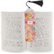 Abstract Foliage Bookmark with tassel - In book