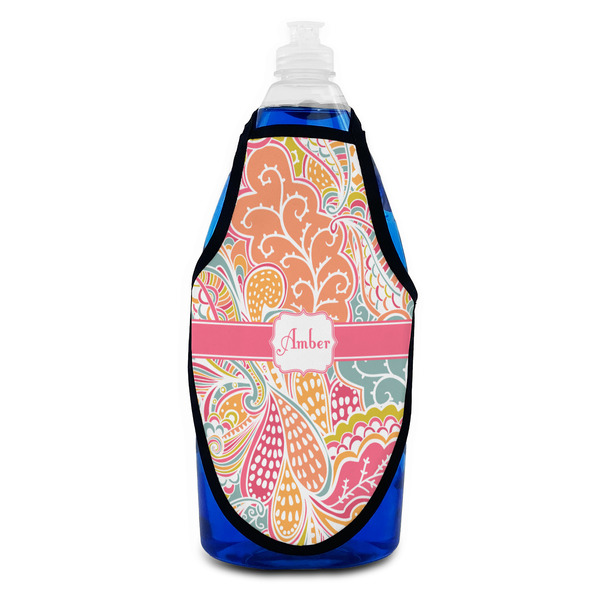 Abstract Foliage Bottle Apron - Soap - FRONT