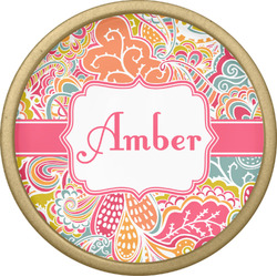 Abstract Foliage Cabinet Knob - Gold (Personalized)