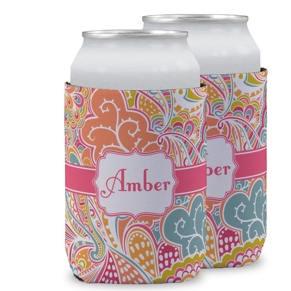 Custom Abstract Foliage Can Cooler (12 oz) w/ Name or Text
