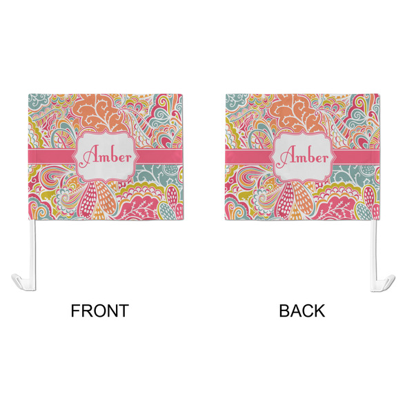 Abstract Foliage Car Flag - Large - APPROVAL