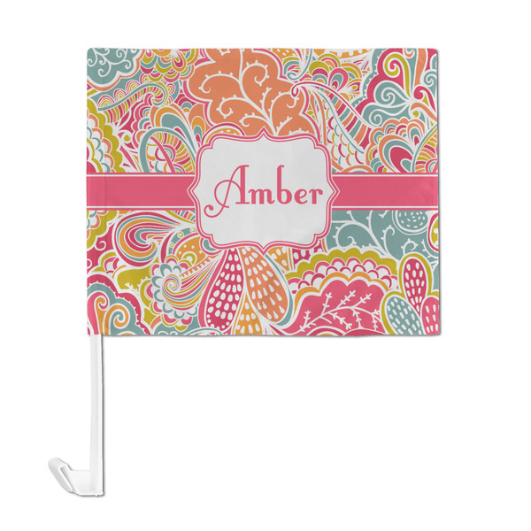 Abstract Foliage Car Flag - Large - FRONT