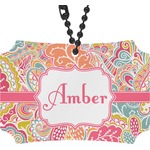 Abstract Foliage Rear View Mirror Ornament (Personalized)
