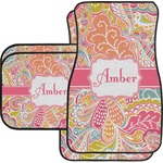 Abstract Foliage Car Floor Mats Set - 2 Front & 2 Back (Personalized)