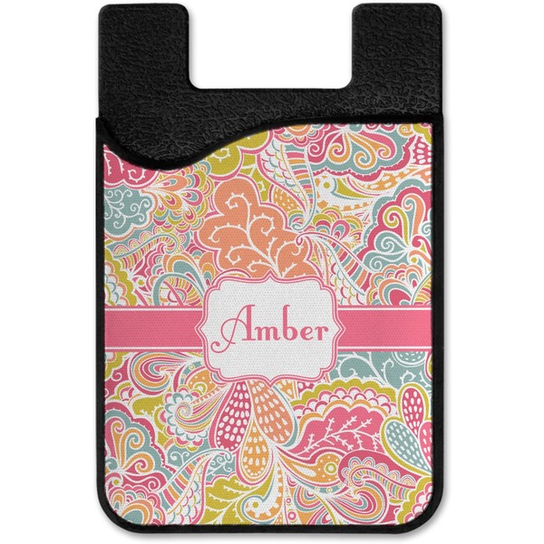 Abstract Foliage Cell Phone Credit Card Holder