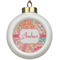 Abstract Foliage Ceramic Ball Ornament (Personalized)