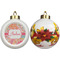 Abstract Foliage Ceramic Christmas Ornament - Poinsettias (APPROVAL)