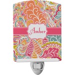 Abstract Foliage Ceramic Night Light (Personalized)